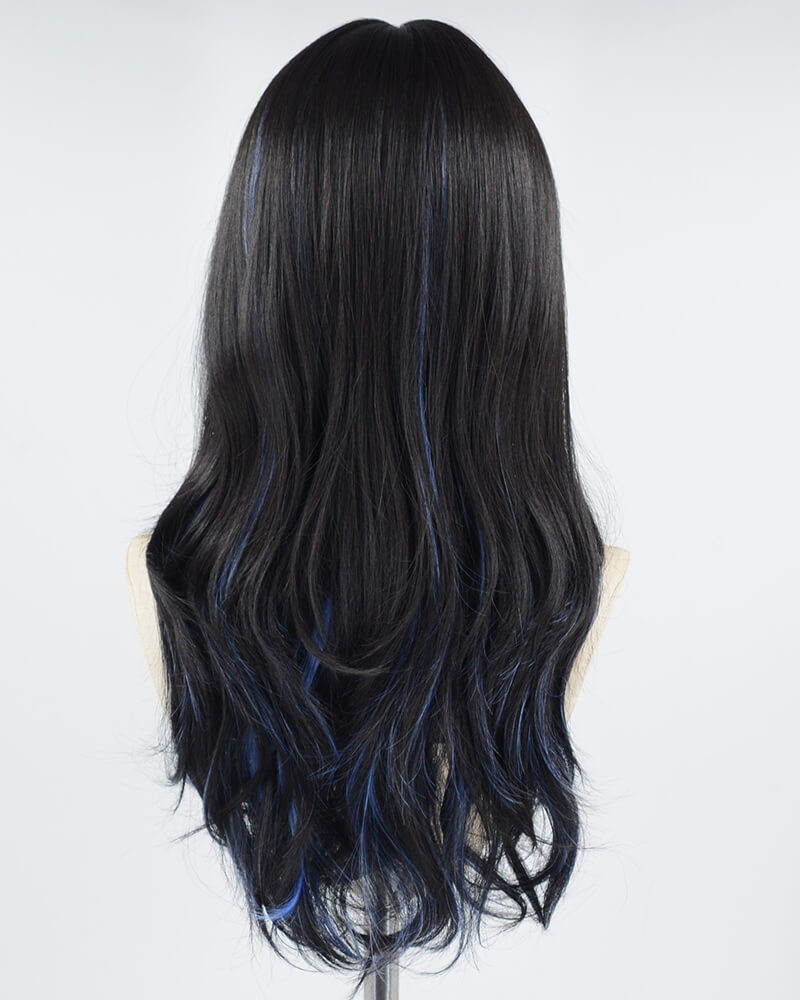 Blue Black Synthetic Wig HW433