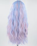 Blue Purple Curly Synthetic Wig HW404