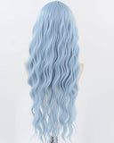 Blue Long Curly Synthetic Wig HW677