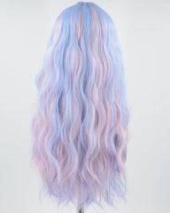 Blue Purple Curly Synthetic Wig HW404