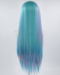 Pink Blue Highlight Synthetic Lace Front Wig WW562