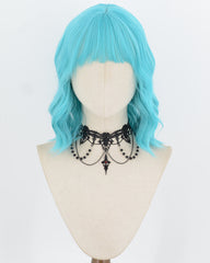 Blue Green Short Synthetic Wig HW888