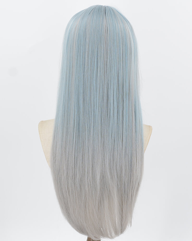 Blue Grey Synthetic Wig HW815