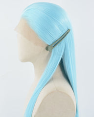 Light Blue Straight Synthetic Lace Front Wig WW1037