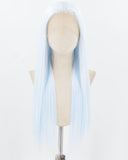 Blue Long Straight Synthetic Lace Front Wig WW918
