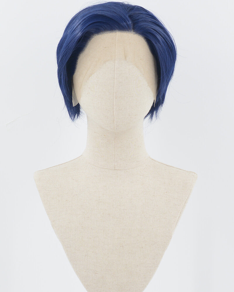 Dark Blue Short Synthetic Lace Front Wig MW011