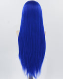 Long Blue Straight Synthetic Lace Front Wig WW509