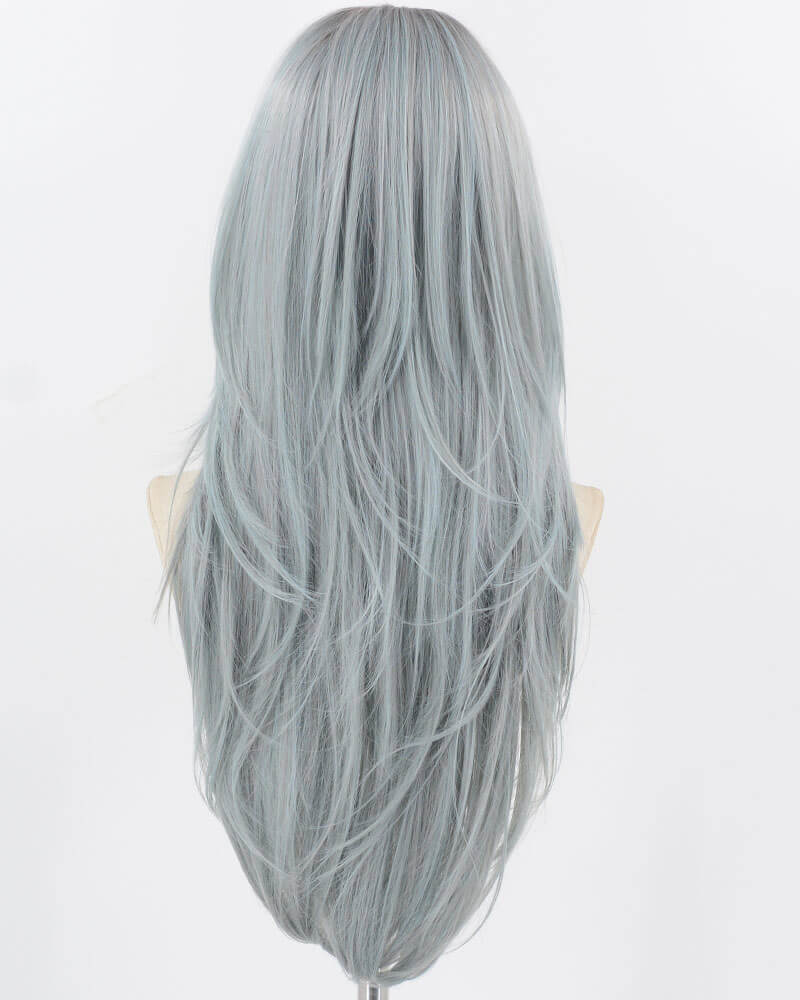 Ombre Blue Long Synthetic Wig HW682