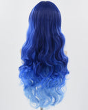 Ombre Blue Wavy Synthetic Wig HW516