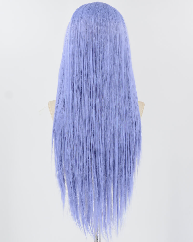 Long Blue Straight Synthetic Lace Front Wig WW813