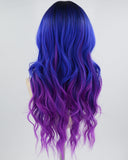 Blue Ombre Purple Synthetic Wig HW366