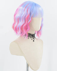 Blue Mixed Pink Synthetic Wig HW679