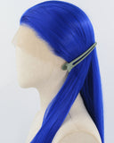 Long Blue Straight Synthetic Lace Front Wig WW509