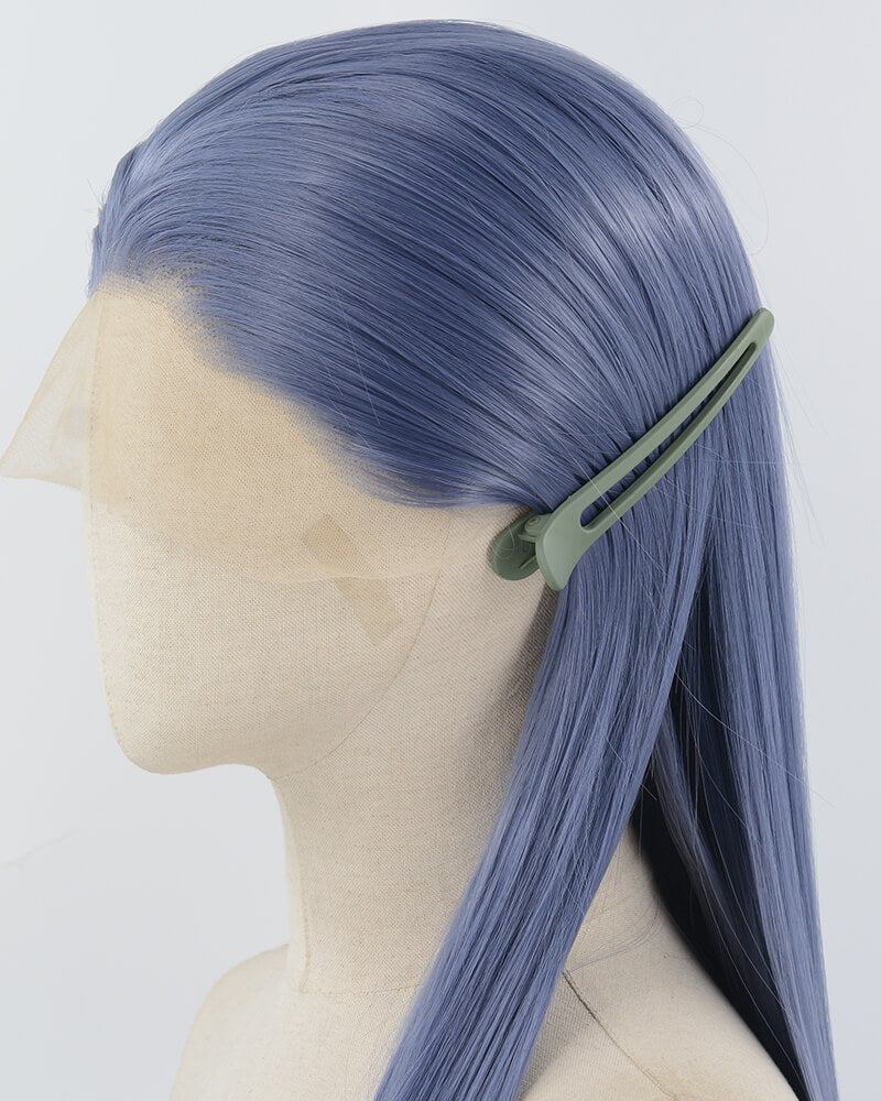 Dark Blue Long Straight Synthetic Lace Front Wig WW956