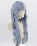 Blue Long Curly Synthetic Wig HW805