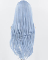 Long Blue Wavy Synthetic Wig HW482