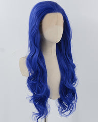 Blue Wavy Synthetic Lace Front Wig WW835