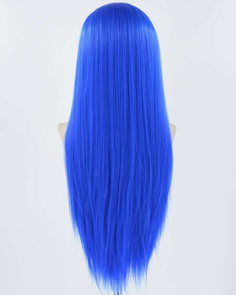 Blue Long Straight Synthetic LaceFrontWig WW765