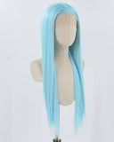 Long Blue Synthetic Lace Front Wig WW463