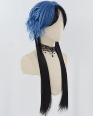 Blue Black Cosplay Synthetic Wig HW597