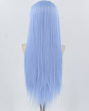 Blue Long Straight Synthetic Lace Front Wig WW849
