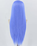 Long Blue Synthetic Lace Front Wig WW846