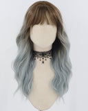 Brown Ombre Blue Synthetic Wig HW719