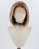 13*6 Ombre Blonde Skunk Stripe Bob Synthetic Lace Front Wig WW996