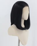 Short Black Synthetic Lace Front Wigs WT015