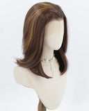 Brown Highlights Short Bob Synthetic Lace Front Wig WW1046