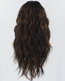 Long Brown Curly Synthetic Wig HW579