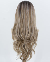 Ombre Brown Highlights Blonde Synthetic Lace Front Wig WW1068