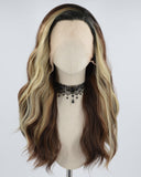 Ombre Blonde Brown Synthetic Lace Front Wig WW595