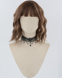 Short Curly Brown Blonde Synthetic Wig HW565