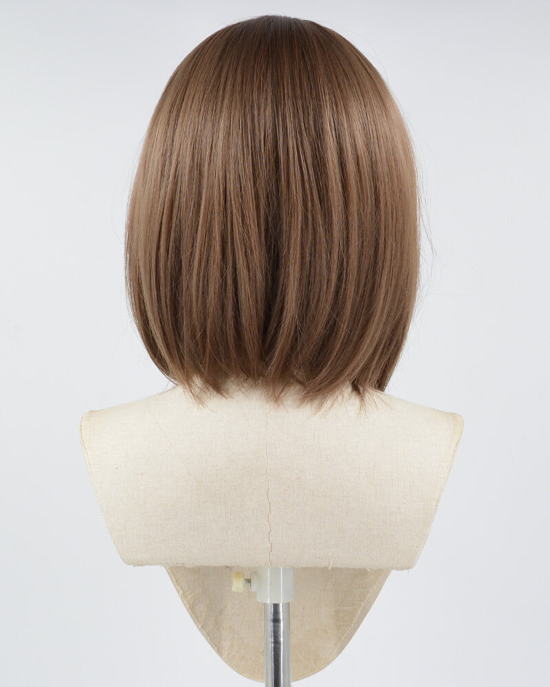 Brown Pink Short Bob Synthetic Wig HW414