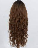 Ombre Brown Curly Synthetic Lace Front Wig WW1053