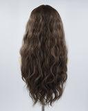 Brown Curly Synthetic Lace Front Wig HW258