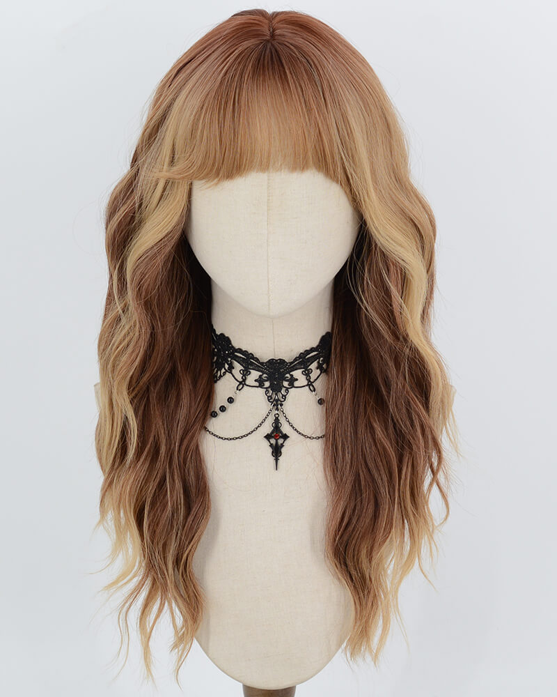 Brown Ombre Curly Synthetic Wig HW873