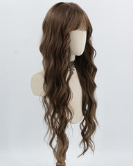 Long Brown Curly Synthetic Wig HW802