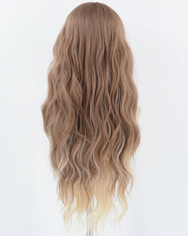 Brown Ombre Blonde Curly Synthetic Wig HW487