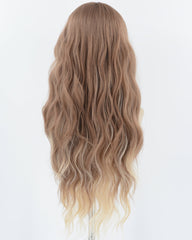 Brown Ombre Blonde Curly Synthetic Wig HW487