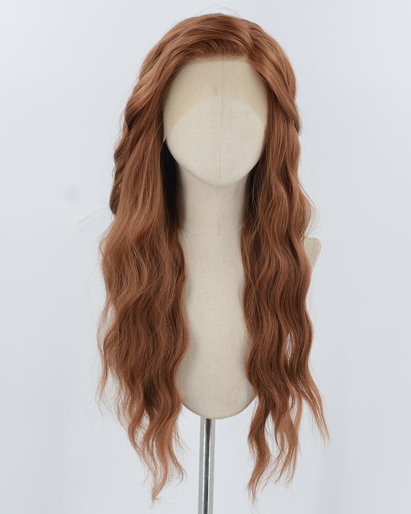 Brown Curly Synthetic Lace Front Wig WW941