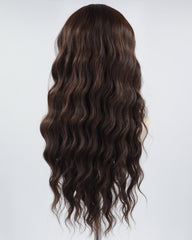 Long Brown Curly Synthetic Wig HW418