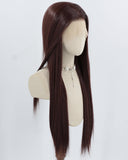 Natural Brown Long Synthetic Lace Front Wig WW1028