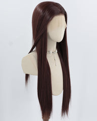Natural Brown Long Synthetic Lace Front Wig WW1028