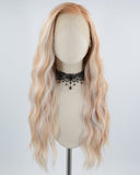 Blonde White Highlights Curly Synthetic Lace Front Wig WW637