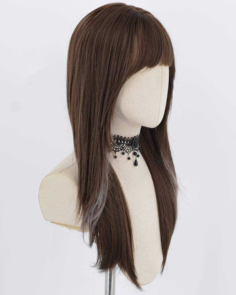 Brown Highlights Blonde Synthetic Wig HW827
