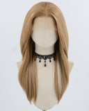 13*6 Brown Synthetic Lace Front Wig WW988