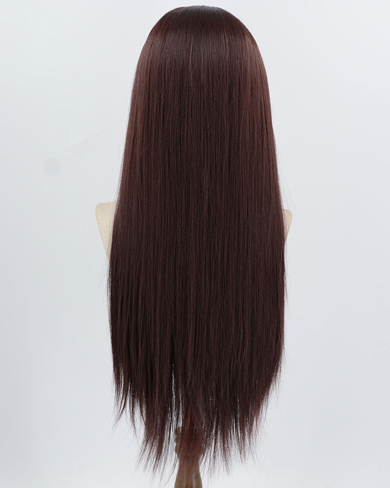 Natural Brown Long Synthetic Lace Front Wig WW1028