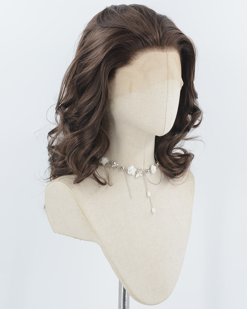 Brown Wavy Synthetic Lace Front Wig WW971